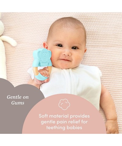 Sleeping Baby Teether - Multi Textured Non-Toxic Silicone - BPA-Free - Blue Elephant $17.49 Baby Teether Toys