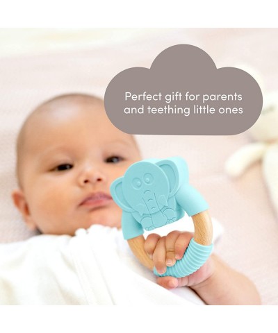 Sleeping Baby Teether - Multi Textured Non-Toxic Silicone - BPA-Free - Blue Elephant $17.49 Baby Teether Toys