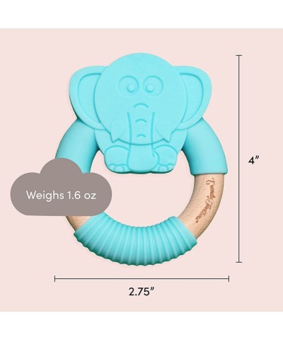 Sleeping Baby Teether - Multi Textured Non-Toxic Silicone - BPA-Free - Blue Elephant $17.49 Baby Teether Toys