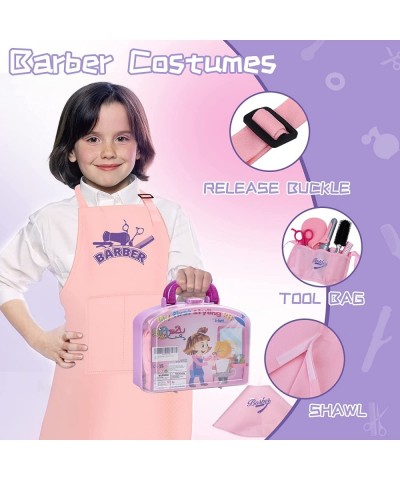 Girls Beauty Salon Set 23 Pcs Kids Beauty Salon Toy Kit Pretend Hair Styling Set for Girls with Blow Dryer Barber Costume Apr...