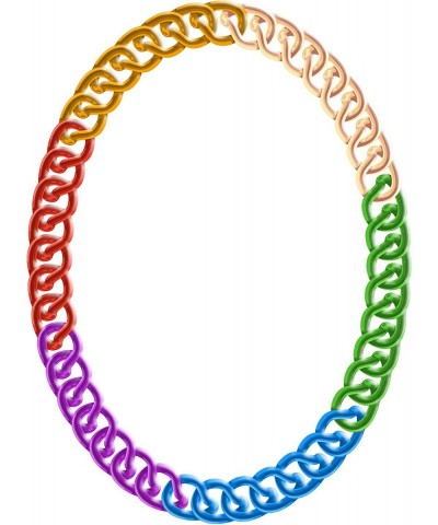 Rainbow Jumbo Chain Necklace Party Favors | Mardi Gras Party Supplies Costume Accessories LGBTQ+ Party Supplies Rapper Chains...