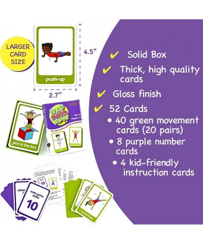 Exercise Card Games for Kids - Fun Kids Exercise Equipment and Kids Workout Equipment | Play Snap Memory Matching and Go Fish...