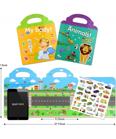 Reusable Stickers Book for 2 3 4 5 Year Old Boys Girls 3 Set Large Portable Reusable Educational Toys $19.29 Kids' Stickers