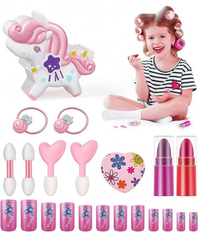 eyiie Makeup for Girls Kids Pretend Kit for Girl Play Makeup for Toddlers Makeup Play Set with Cute Shape Birthday Xmas Gift ...