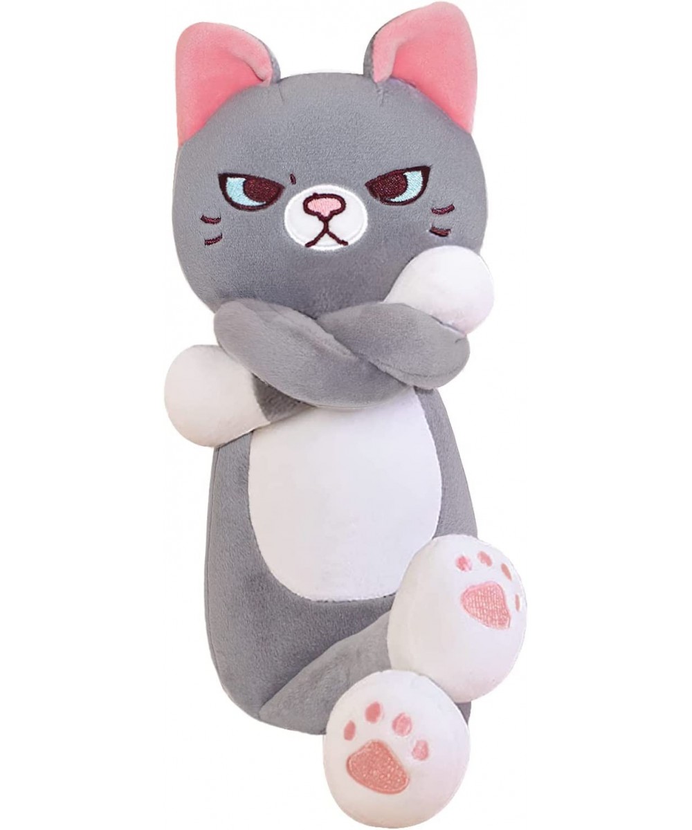 Cute Cat Stuffed Animal Pet Kitty Plush Toys Soft Anime Kitten Doll Kawaii Plushie Birthday Gifts for Boys Girls Grey 13.4 in...