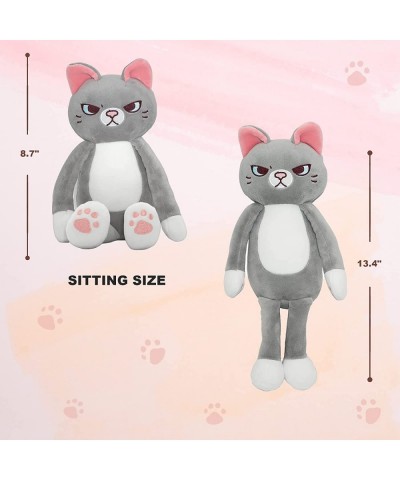 Cute Cat Stuffed Animal Pet Kitty Plush Toys Soft Anime Kitten Doll Kawaii Plushie Birthday Gifts for Boys Girls Grey 13.4 in...