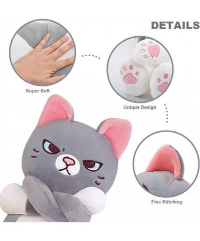 Cute Cat Stuffed Animal Pet Kitty Plush Toys Soft Anime Kitten Doll Kawaii Plushie Birthday Gifts for Boys Girls Grey 13.4 in...