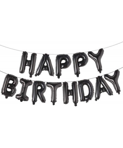 Happy Birthday Balloons Aluminum Foil Banner Balloons for Birthday Party Decorations and Supplies (Black) $15.06 Kids' Party ...