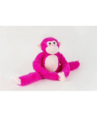 Fanswil.Plush Toys Cheeky Monkey 30inch Soft Stuffed Animal Hot Pink Color with Big Smile Swing and Hanging Long Arms and Leg...