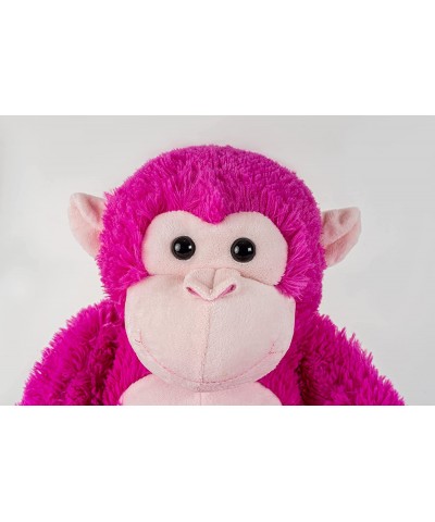 Fanswil.Plush Toys Cheeky Monkey 30inch Soft Stuffed Animal Hot Pink Color with Big Smile Swing and Hanging Long Arms and Leg...