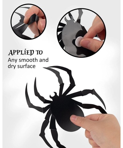 60 PCS Halloween 3D Spiders Decoration Scary Realistic Black Spider Sticker DIY Windows Wall Decal for Home Decor Bathroom In...