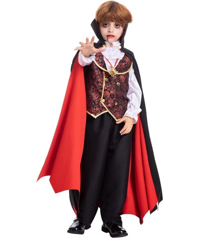 Vampire Costume for Boys Scary Halloween Party Vampire Teeth Cosmetic Kit Included $49.89 Kids' Costumes