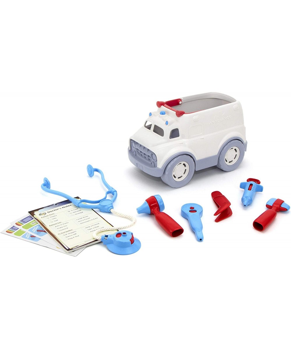 Ambulance & Doctor's Kit Red/Blue FFP 10 Piece Pretend Play Motor Skills Language & Communication Kids Role Play Toy Vehicle....