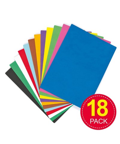 EV4072 Foam Sheets Value - Pack - Pack of 18 Class Pack of Craft Pages for Kids Arts and Craft Activities Great for Cutting G...