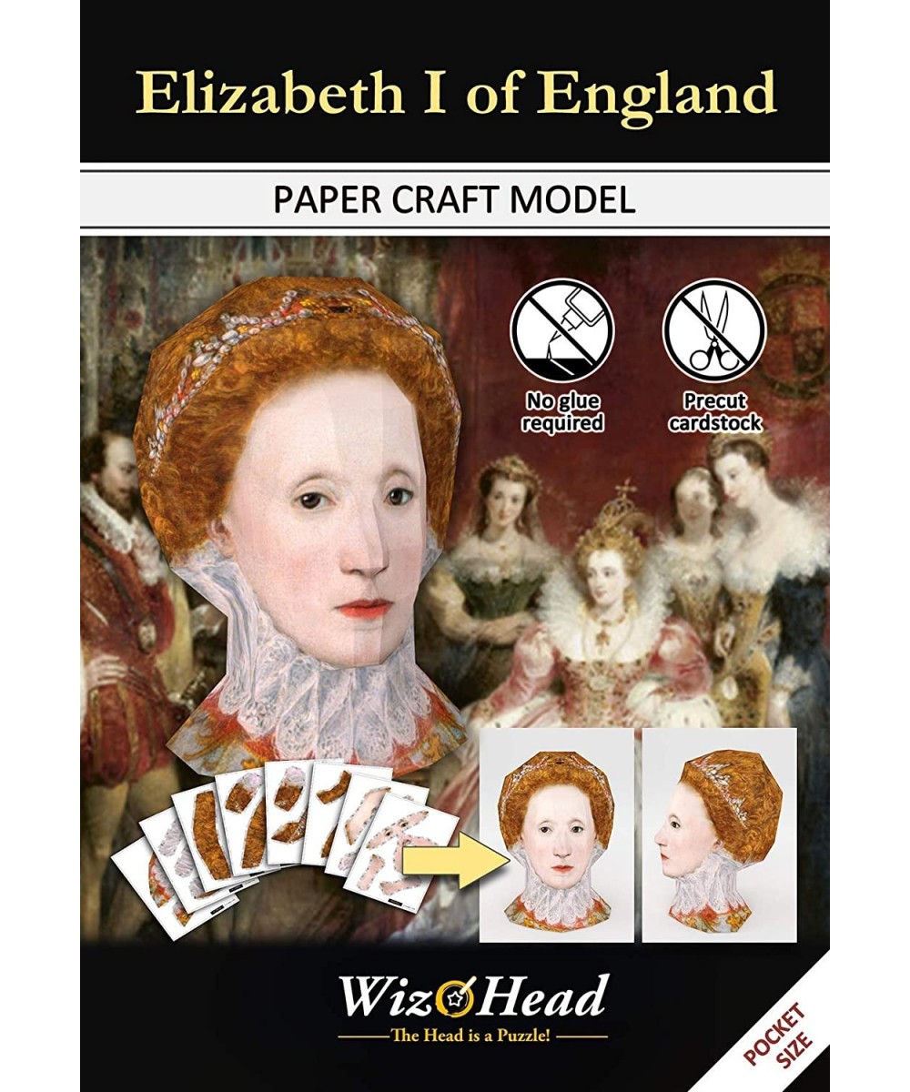 Elizabeth I of England - Paper Craft Model 3D Assembly Puzzle Home Décor Educational Birthday Gift $22.45 3-D Puzzles