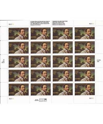 US Stamp - 1995 Tennessee Williams - 20 Stamp Sheet - Scott 3002 $29.69 Collectible Postage Stamps