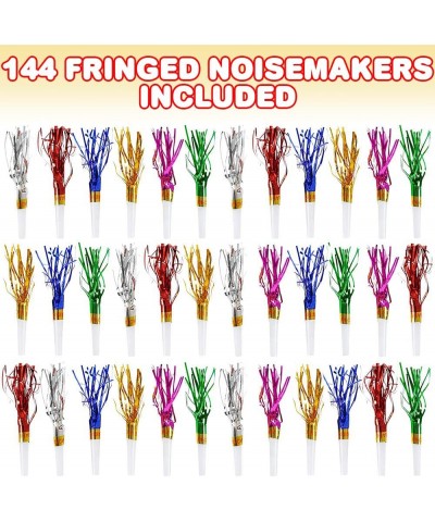 Fringed Noisemaker Toys Set of 144 New Years Eve Party Supplies for Festive Celebration Bright Colors for Eye-Catching Decora...