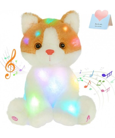 15'' LED Musical Stuffed Orange Cat Light up Animals Plush Kitty Glowing Singing Toys for Kids Birthday Decor $34.38 Stuffed ...