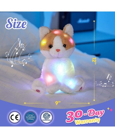 15'' LED Musical Stuffed Orange Cat Light up Animals Plush Kitty Glowing Singing Toys for Kids Birthday Decor $34.38 Stuffed ...