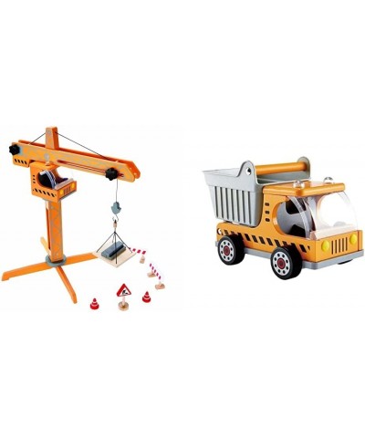 Award Winning Playscapes Crane Lift Playset & Dump Truck Kid's Wooden Construction Toys Vehicle $141.06 Kids' Play Constructi...