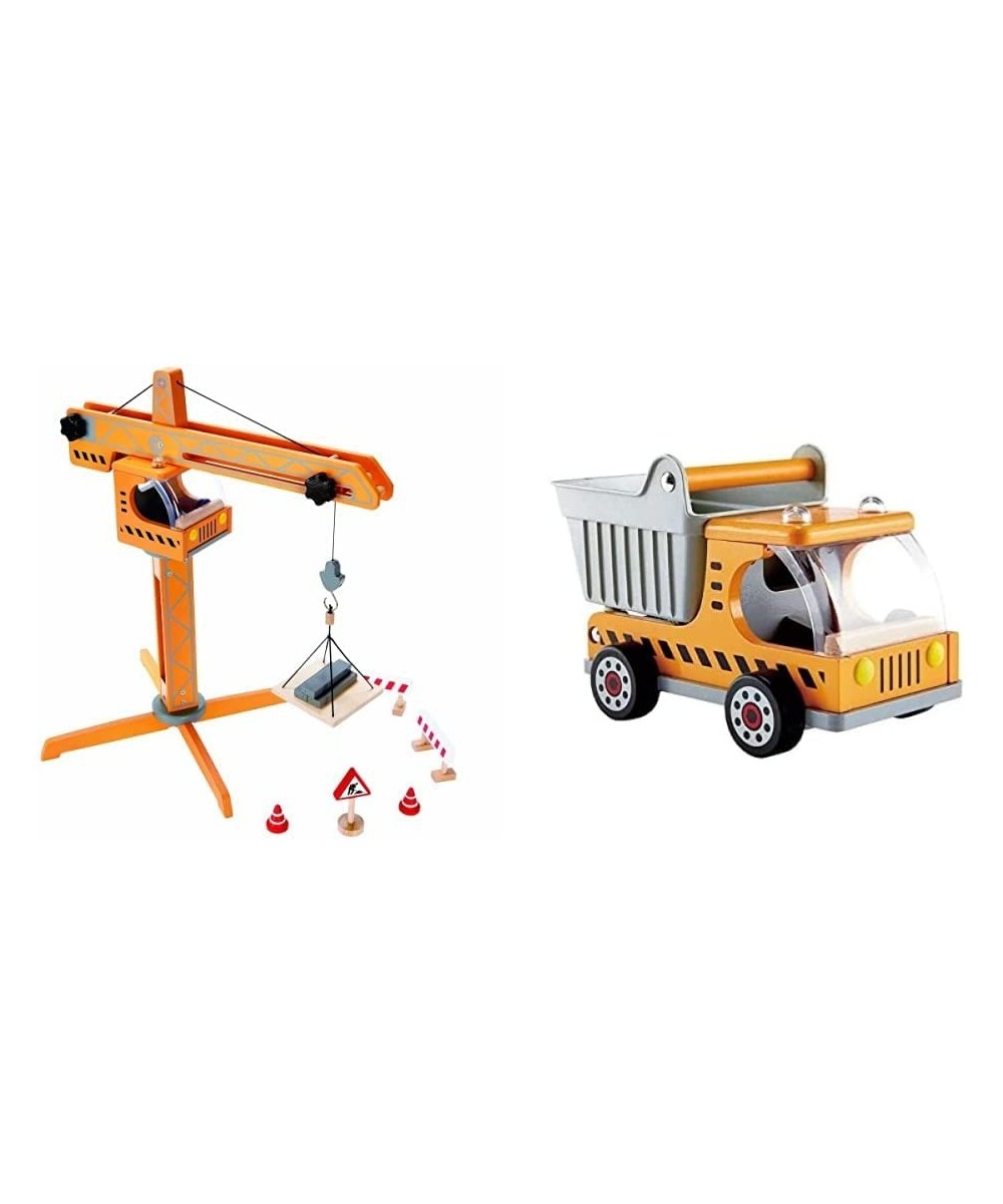 Award Winning Playscapes Crane Lift Playset & Dump Truck Kid's Wooden Construction Toys Vehicle $141.06 Kids' Play Constructi...