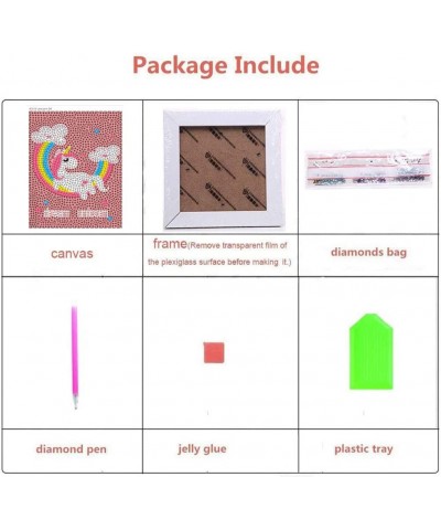 Easy DIY 5d Diamond Painting Kits with Wooden Frame for Beginners Kids and Adults - Dream Unicorn (Frame Size: 9.1 x 7.1 inch...