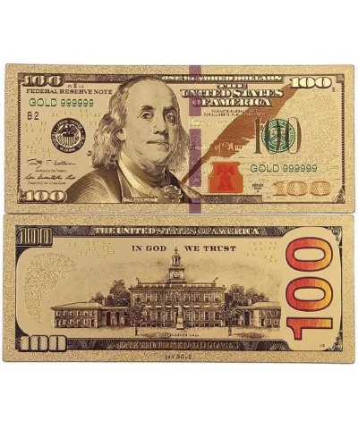 7 pcs Gold Foil Dollar Bills 100/50/20/10/5/2/1 Gold Dollar Bills USD Money Banknotes $16.56 Money & Banking Play Toys