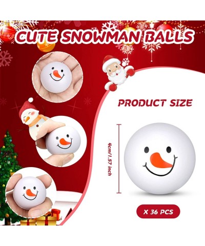 36 Pieces Christmas Stress Ball Snowman Stress Toys Stress Relief Cute Sensory Toys Christmas Party Favors for Party Bag Fill...