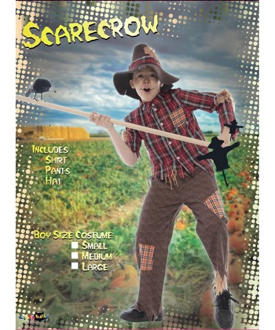 Boy's Scarecrow Costume Kids Halloween Cute Cosplay Costume $62.27 Kids' Costumes