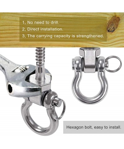 Set of 2 Permanent Antirust Stainless Steel 304 Screw Bracket Heavy Duty Swing Hanger 1800LB Capacity Indoor Outdoor Playgrou...