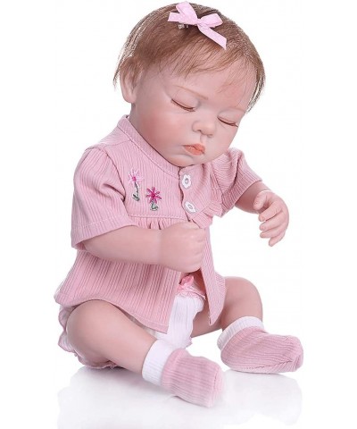 18inches 48cm Real Life Premie Sweet Sleeping Newborn Cuddy Baby Doll Washable Soft Touch Silicone Vinyl Full Body Reborn Gir...