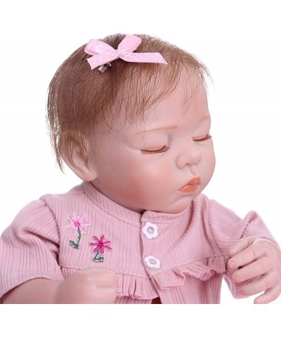 18inches 48cm Real Life Premie Sweet Sleeping Newborn Cuddy Baby Doll Washable Soft Touch Silicone Vinyl Full Body Reborn Gir...