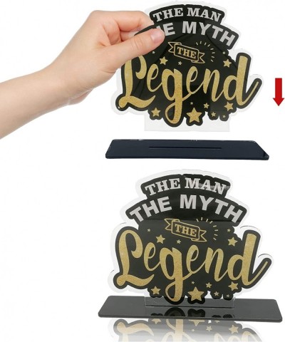 The Man The Myth The Legend Black Gold Table Centerpieces Table Toppers Dad Birthday Theme Decor for Husband Father Man Fathe...