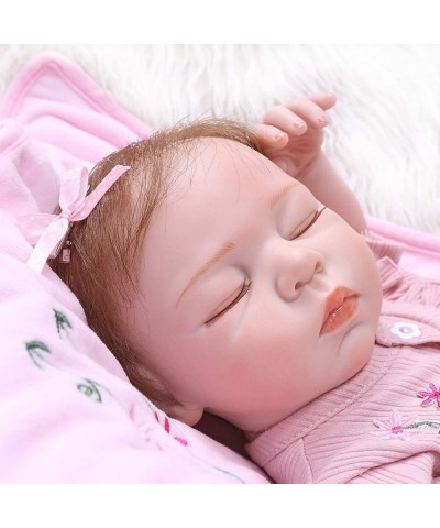 18inches 48cm Real Life Premie Sweet Sleeping Newborn Cuddy Baby Doll Washable Soft Touch Silicone Vinyl Full Body Reborn Gir...