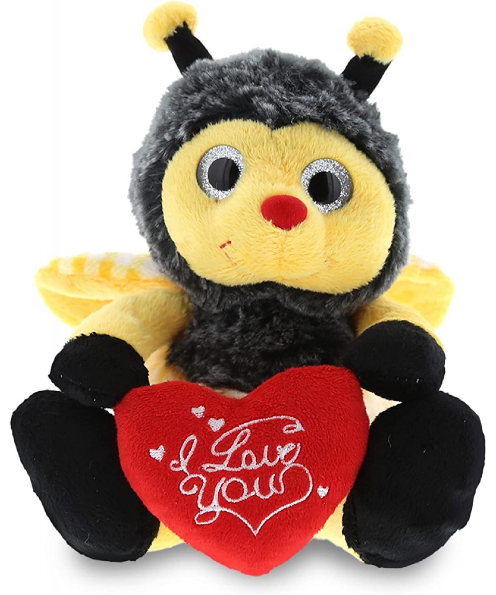 I Love You Plush Sitting Bee – Cute Stuffed Animal with Heart and Name Personalization for Valentines Anniversary Special Occ...