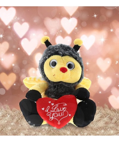 I Love You Plush Sitting Bee – Cute Stuffed Animal with Heart and Name Personalization for Valentines Anniversary Special Occ...