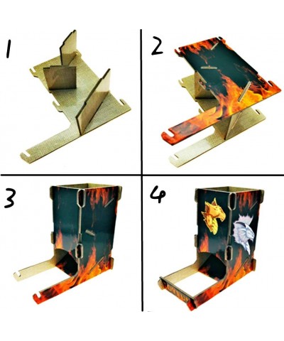 Dice Tower Kit Printed with Fire Design DND Dice Roller with Dragon Stickers for RPG MTG and D&D Pathfinder Games… $15.74 Gam...