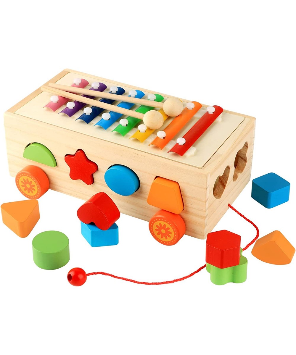 Wooden Hammering Pounding Toys Xylophone Shape Sorter for 3+ Years Old Toddlers Music Enlightenment & Stacking Toys Education...