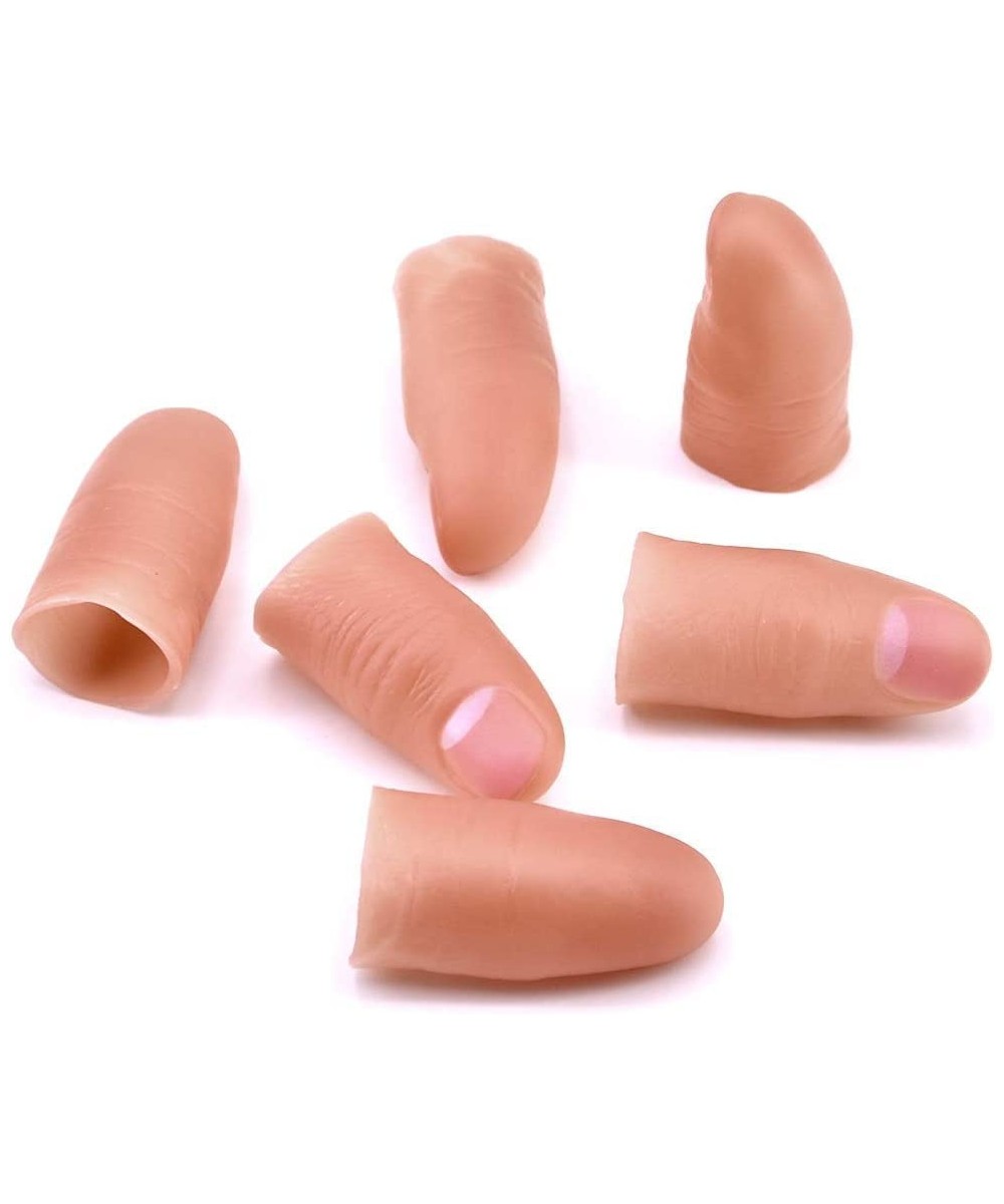 6 Pcs Thumbs Tip Magic Tricks Soft/Hard Fake Finger Thumb Tip for Vanishing Exchanging Appearing Magic Accessories Close up S...