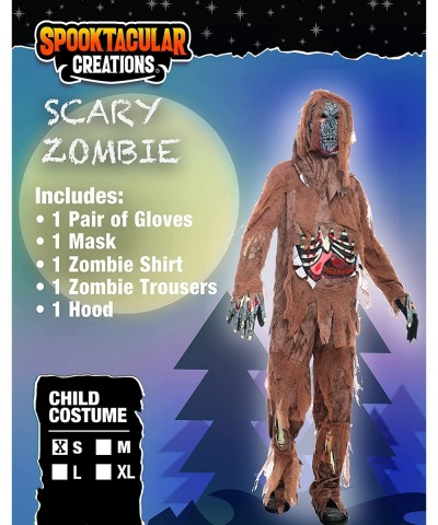 Swamp Deluxe Skeleton Living Dead Zombie Costume for Halloween Kids Monster Role-Playing $49.77 Kids' Costumes