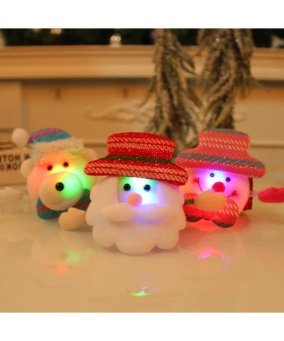 8 Pcs LED Christmas Slap Bracelets Christmas Slap Bracelets for Kids Christmas Snap Bracelet Party Favors Xmas Slap Bands Inc...