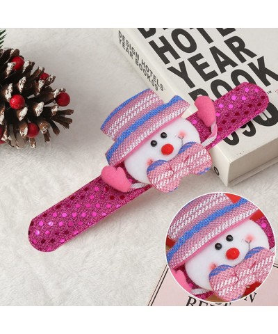 8 Pcs LED Christmas Slap Bracelets Christmas Slap Bracelets for Kids Christmas Snap Bracelet Party Favors Xmas Slap Bands Inc...