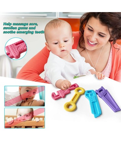 Baby Teething Toys for 0-12 Months Babies Silicone Freezer Baby Teethers for 0-6 Months BPA-Free Soothe Babies Sore Gums - Se...