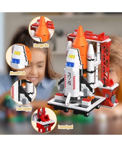 Space Shuttle Rocket Launch Center Building Kit Aerospace Rocket Ship Toys for 6 7 8 9 10 11 12 Year Old Boys Kids 8-In-1 Spa...