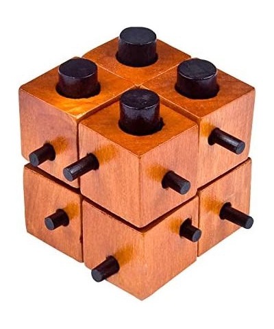 4 Pack Wooden 3D Puzzle Games Set Brain Teasers Game Wood Snake Cube Magic Cube Magic Ball Intellectual Removing Assembling G...