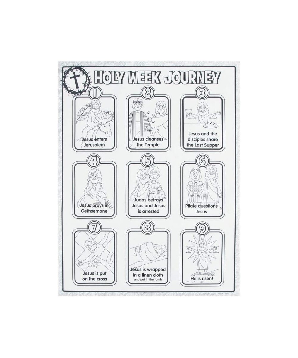 DIY Holy Week Journey Poster for Easter - Bulk Set of 30 - Crafts for Kids and Fun Home Activities $25.14 Kids' Drawing & Wri...