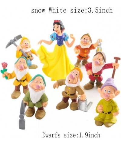 Mini Figurines Snow White Princess and8pcs The Seven Dwarfs Figures Cake Kid Birthday Gifts Cake topper Cake toppers decorati...