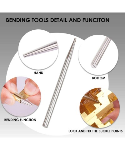 6 Pieces Metal Model Kits Tool Sets Edges Tabs Cylinder Cone Shape Bending Assist Tools for DIY 3D Metal Puzzles Assemble Mod...