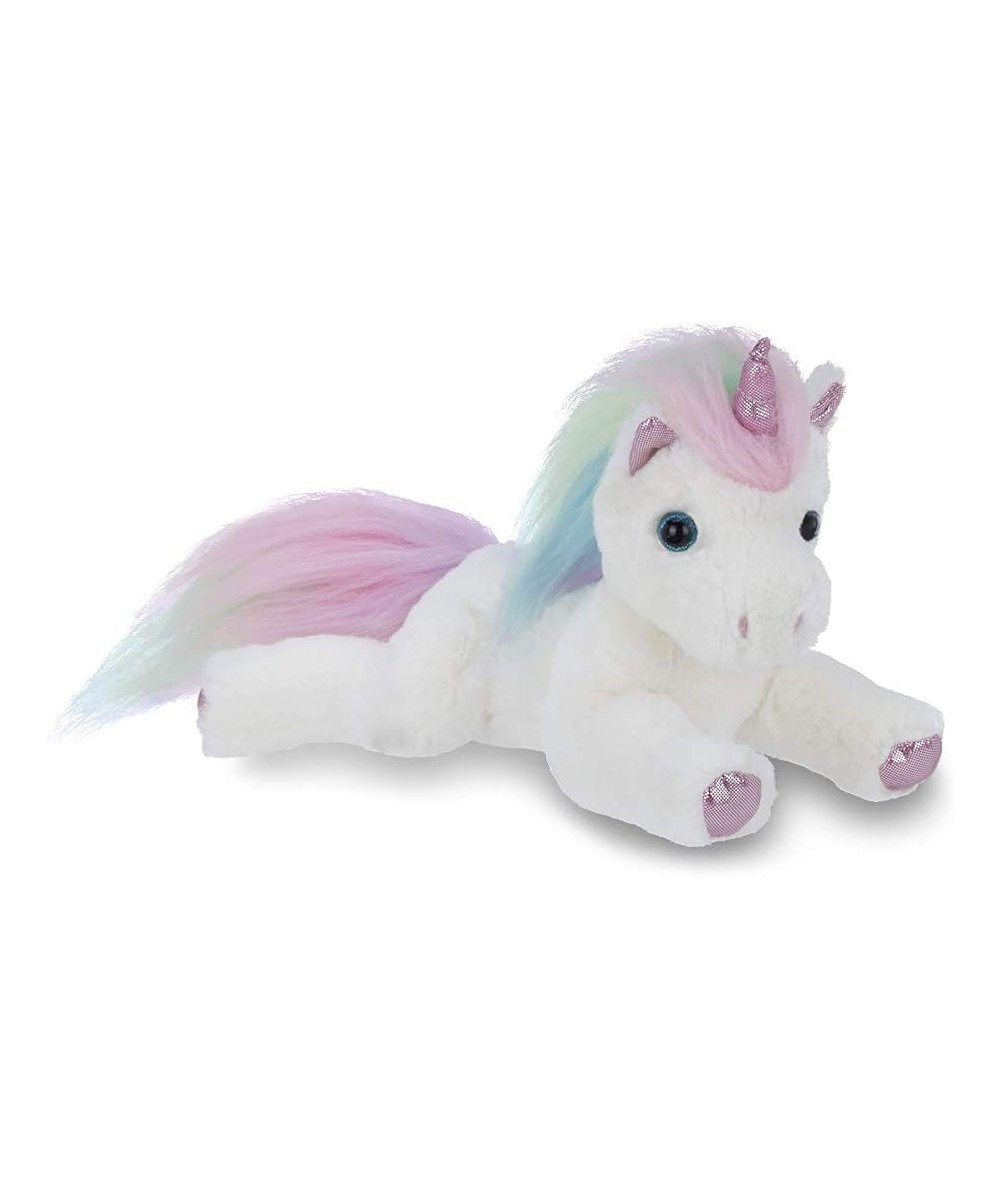 Bearington Lil' Rainbow Shimmers White Plush Stuffed Animal Unicorn Rainbow Mane 10 Inches $27.67 Stuffed Animals & Teddy Bears