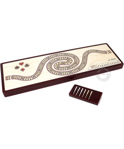 Artfornia Series - Wooden Cribbage Board Wrist Watch Shape Continuous 2 Tracks with pegs Storage Drawer $72.11 Board Games